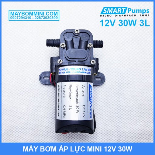 Bom Nuoc Mini 12V 30W Smartpumps Khong Cong Tac