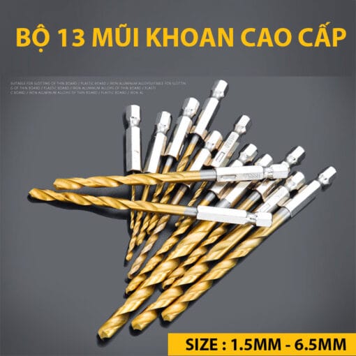 Bo 13 Mui Khoan Cao Cap Gold