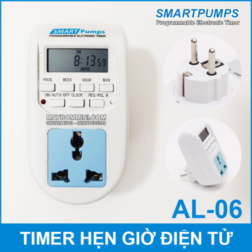 Timer Hen Gio Tat Mo Thiet Bi Dien Tu Smartpumps AL 06