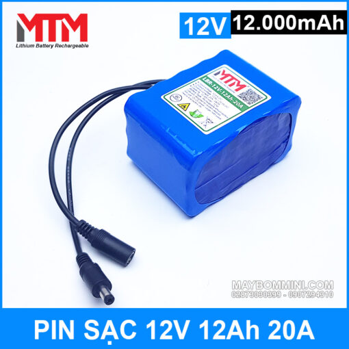 Pin Sac 12v 12000mah 20A Gia Tot