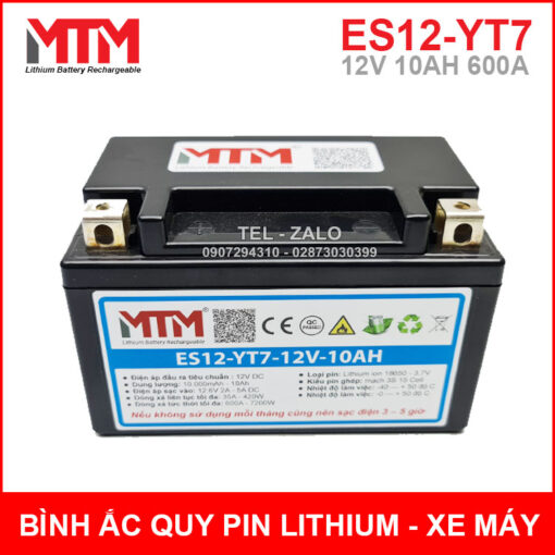 Binh Ac Quy Pin Xe May 12V 10Ah 600A ESYT7