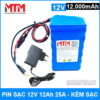 Pin Sac 12v 12000mah 25A 3S6P Kem Sac