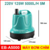 May Bom Nuoc Chim Ho Ca Hon Non Bo Thac Nuoc Thuy Sinh 220V 125W 5000L EB A5000