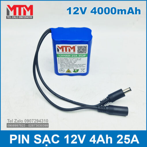 Pin 12v 4000mah 25A