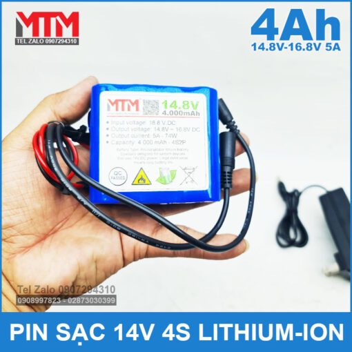 Pin 14V 4000mah 5A 4S2P MTM Gia Re