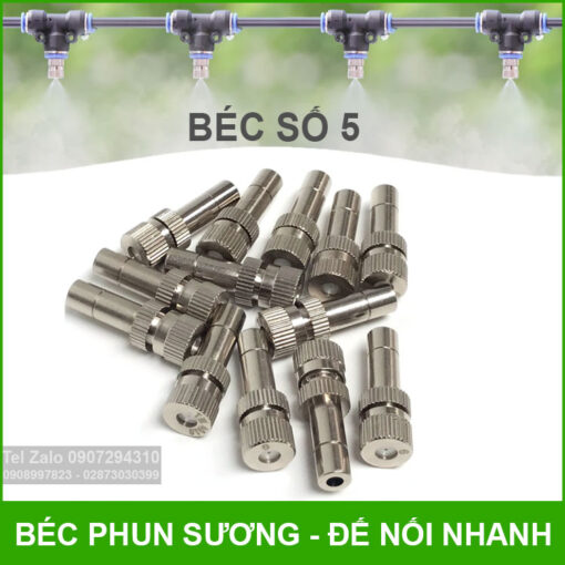 Bec phun suong inox noi nhanh so 5